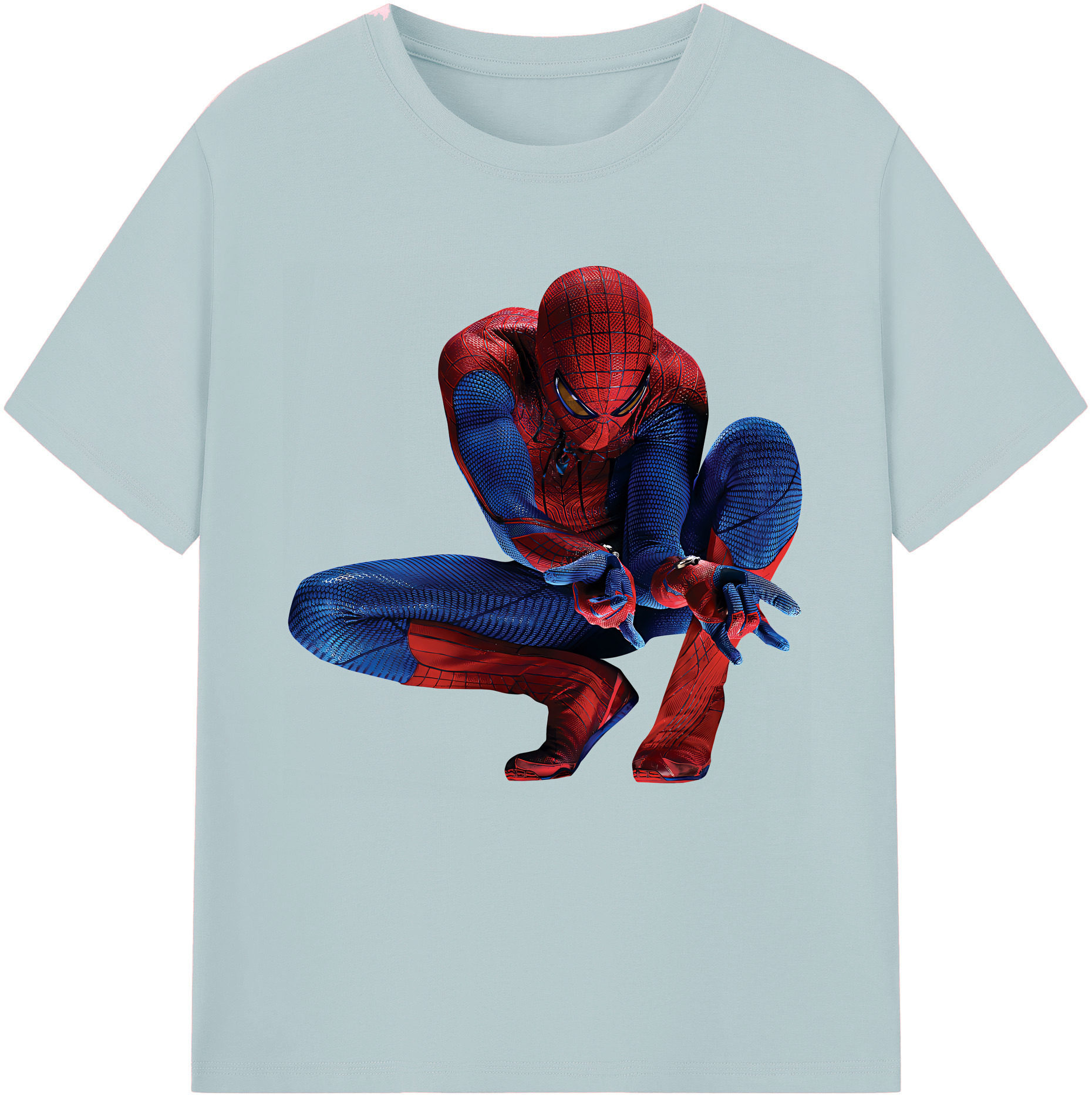 （画像用） Spider Man スパイダーマン 綿100％半袖Tシャツ（フロントプリント）